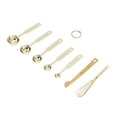 thumbnail image 4 of Measuring Spoons, Stackable Design Detachable Ring Baking Measuring Spoons With Leveler Eggbeater For Cooking Gold, 4 of 8