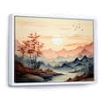 thumbnail image 2 of Designart "Sunset in the African Serengeti I" Landscapes Floater Framed Canvas Print, 2 of 7
