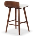 thumbnail image 6 of Safavieh Tazmyn Wood  Barstool in White / Walnut, 6 of 12