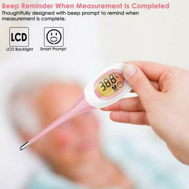 LCD Digital Audible Thermometer For Fever, Oral, Rectal and