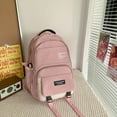 thumbnail image 4 of 1pc New Contrast Color Large Capacity Student Schoolbag, Fashion Simple High School Student Backpack, Solid Color Double Shoulder Bag, Preppy Casual Versatile Bag For Daily Use, Laptop Notebook Computer Bag, 4 of 5