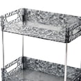 thumbnail image 6 of TISHITA Bathroom Storage Rack Cosmetic Storage Tray Decor Decorative Tray Bathroom Vanity Tray Jewelry Tray for Dorm Shampoo Perfumes Clear Gray 2 Layer, 6 of 7