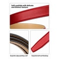 thumbnail image 3 of Catelles Women's Red Cowhide Leather Belt with Rhinestone-Adorned Gold Alloy Automatic Buckle  Elegant Fashion Accessory for Casual Pants，Gift Box &Length 95cm Width 2.4cm, 3 of 12