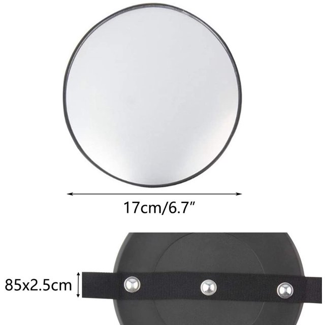 Espejo retrovisor para coche de bebé, espejo convexo con gran campo de visión hecho de material irrompible (plástico ABS) sin piezas/tornillos individuales, la mayoría de los asientos (17 cm) negro ZefeiWu 8390612524523