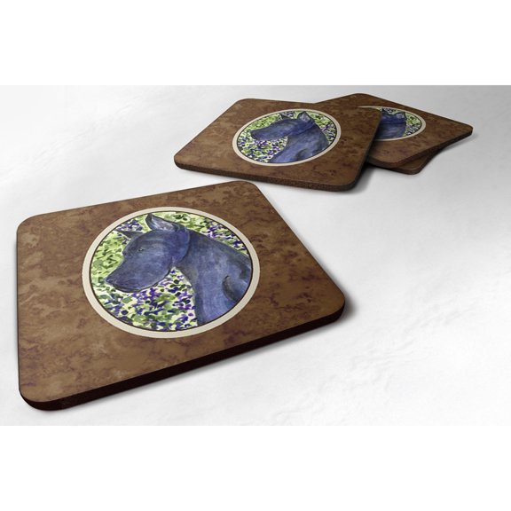 Carolines Treasures SS8745FC Great Dane Foam Coaster Set of 4 3 1/2 x 3 1/2 multicolor