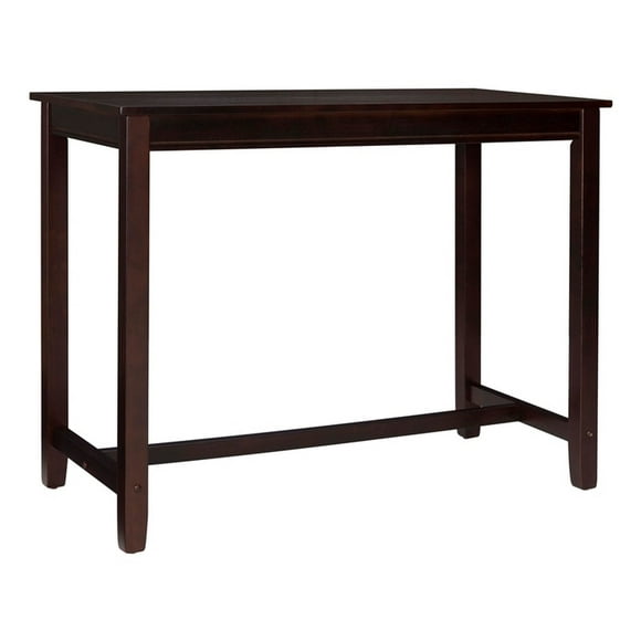 Linon Claridge 36" Wood Counter Height Pub Table in Walnut