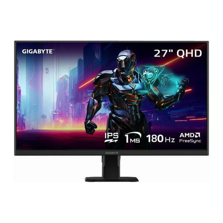 GIGABYTE - GS27QA - 27" IPS Gaming Monitor - QHD 2560x1440 - 180Hz - 1ms MPRT - AMD FreeSync - HDMI, DP - Black
