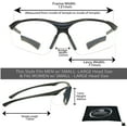 thumbnail image 3 of proSPORT Safety Readers Reading Glasses Wrap Men Women Black & Clear NOT BIFOCAL, 3 of 5