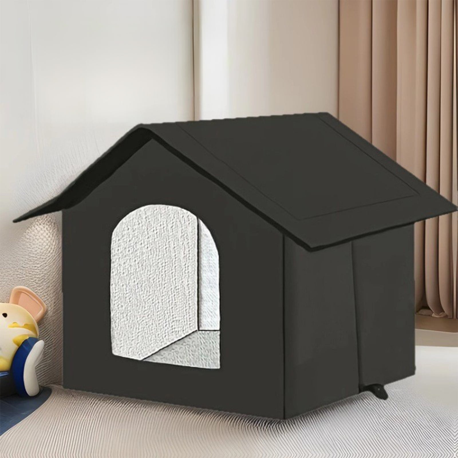 Waterproof Pet House under $5! CQCYD Waterproof Outdoor Dog House with Insulation - Foldable Aluminum Foil Kennel Bed for Small Medium Large Dogs Cats
