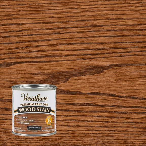 Gunstock, Varathane Premium Fast Dry Wood Stain-262026, Half Pint
