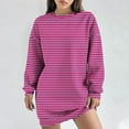 thumbnail image 2 of hotojiny Sweatshirt Dress for Women Crew Neck Casual Long Sleeve Tunic Dresses Fall Fashion Pullover Dress, 2 of 6