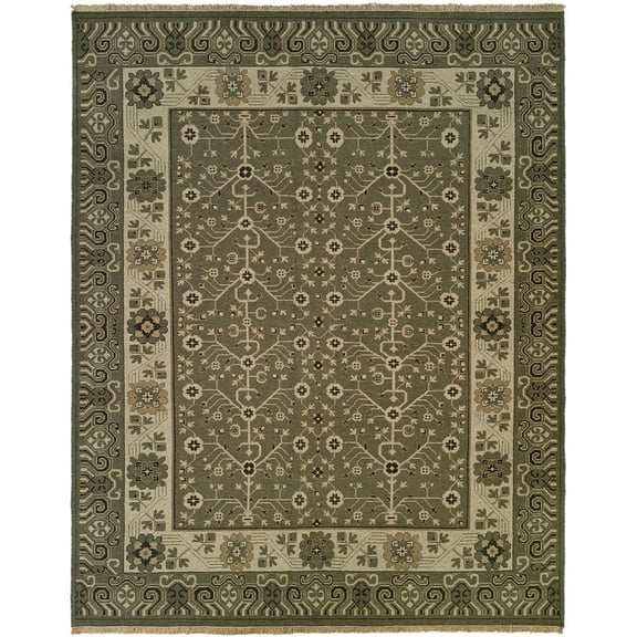 Kalaty Soumak Natural Area Rug SL-253 Stone Bulbs Rings 8' x 10' Rectangle