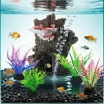 thumbnail image 6 of 3.5 Gallon Aquarium Decor Set, Eco-Friendly Resin Wood Barrel Ornament with 4 Artificial Plants (12x12x13.9cm) for Fish Tank, 6 of 7