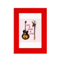 thumbnail image 1 of Love Music Classical Instrument Life Picture Display Art Red Photo Frame, 1 of 4