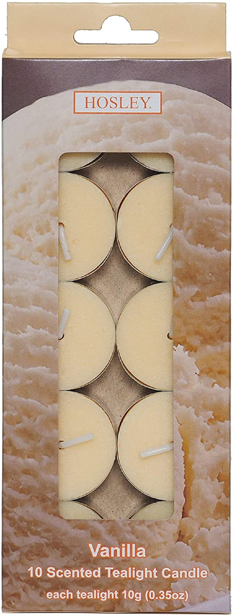 Hosley 120 Pk. Pressed Vanilla Scented Tealight Candles