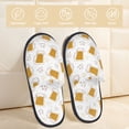 thumbnail image 2 of Balery Beer Pantuflas de Casa de Felpa Silenciosas con Diseño Estampado, Zapatillas Cómodas Antideslizantes de Algodón para Interior-Large, 2 of 8