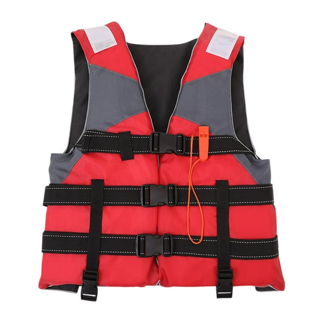 Lipstore Veste de Sauvetage pour Adulte Combinaison de Survie Portable pour Dérive Plongée en Apnée Extérieur Rouge