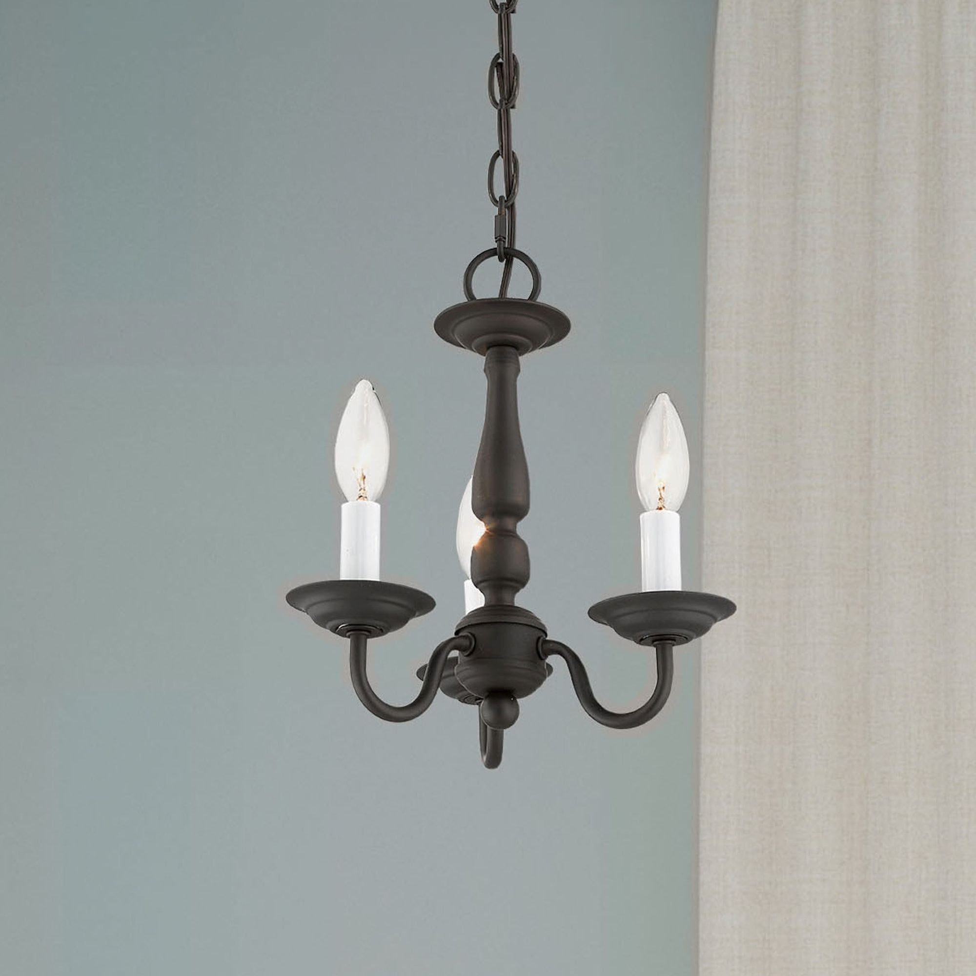 Livex Lighting Williamsburgh Convertible Ceiling Mount in Bronze
