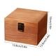 thumbnail image 3 of Caja de almacenamiento de madera marrón 5.4x5.4x3.9 in – Organizador de madera maciza • Acabado natural engrosado • pestillo de tapa abatible • Portaobjetos para artículos domésticos de oficina, 3 of 6