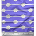 thumbnail image 1 of Soimoi Purple polyester Crepe Fabric Dot & Stripe Print Sewing Fabric Yard 52 Inch Wide, 1 of 5