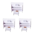 thumbnail image 4 of Vogacara Mini Piano with Stool Kids for House Toys 1/12 Doll 1/6 Play Decoration white Type1, 4 of 6