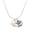 Two Tone, variant on Silver-tone Swimmer in Heart - Silvertone Senior Mom Class of 2026 Dome Necklace, 18"