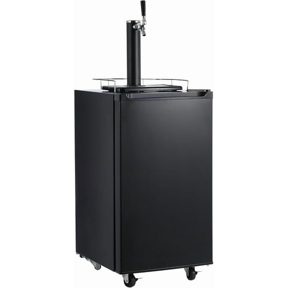PIONEERWORKS Kegerator à Bière 3,4 Pi3, Distributeur de Bière en Fût, Réfrigérateur à Fût Pleine Grandeur en Acier Inoxydable avec Plateau d'Égouttement, Contrôle de Température 32 °F - 50 °F, 97 L