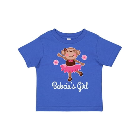 

Inktastic Babcias Girl Ballerina Monkey Gift Toddler Toddler Girl T-Shirt