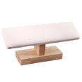 thumbnail image 1 of TISHITA Rubber Wood Bracelet Watch Jewelry Display Stand Holder Case Organizer StyleA-White PU, 1 of 8