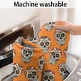 thumbnail image 5 of Orange Skull Pattern Bathroom Rugs Mat,Non Slip Microfiber Bathroom Rug,Rubber Backing,Soft Bathroom Mats for Bathroom Floor,Tub and Shower,47x17in(120x43cm), 5 of 5