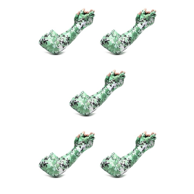 Advancent 1 par de fundas de refrigeración antideslizantes de silicona transpirables para sombra de sol para deportes al aire libre cubierta de Camuflaje Verde Tipo 2 5piezas