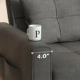 thumbnail image 6 of Couch Bed, Lofka Convertible Sofa and Couch Bed with Adjustable Backrest, Dark Gray Recliner, 6 of 8