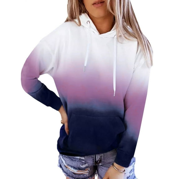 Dwaogom Fashion Woman Long Sleeve Printing Hoodis Blouse Sweatshirts Loose Tops Pullover Hoodie Women Pullover Sweater
