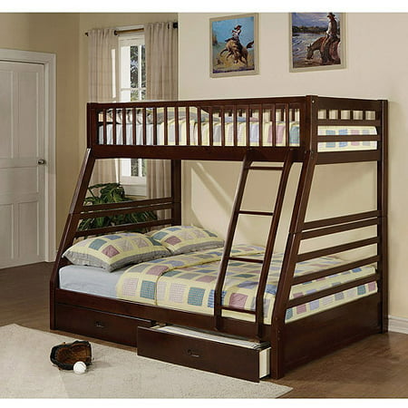 Jason Twin Over Full Wood Bunk Bed, Espresso