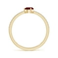 thumbnail image 2 of ANGARA Natural Tilted Pear Ruby Parallel Split Shank Ring in 14K Yellow Gold for Women (Size-6x4mm) | July Birthstone, Birthday, Anniversary, Jewelry Gift for Women | Natural Ruby Ring, 2 of 8