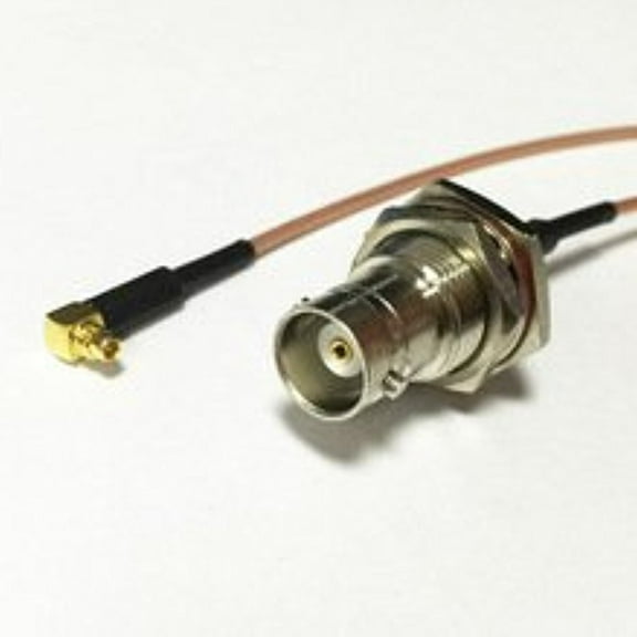 BNC Female bulkhead Switch MMCX Male Plug Right Angle pigtail cable RG178 15CM 6" Adapter High Quality Ships Quickly From USA