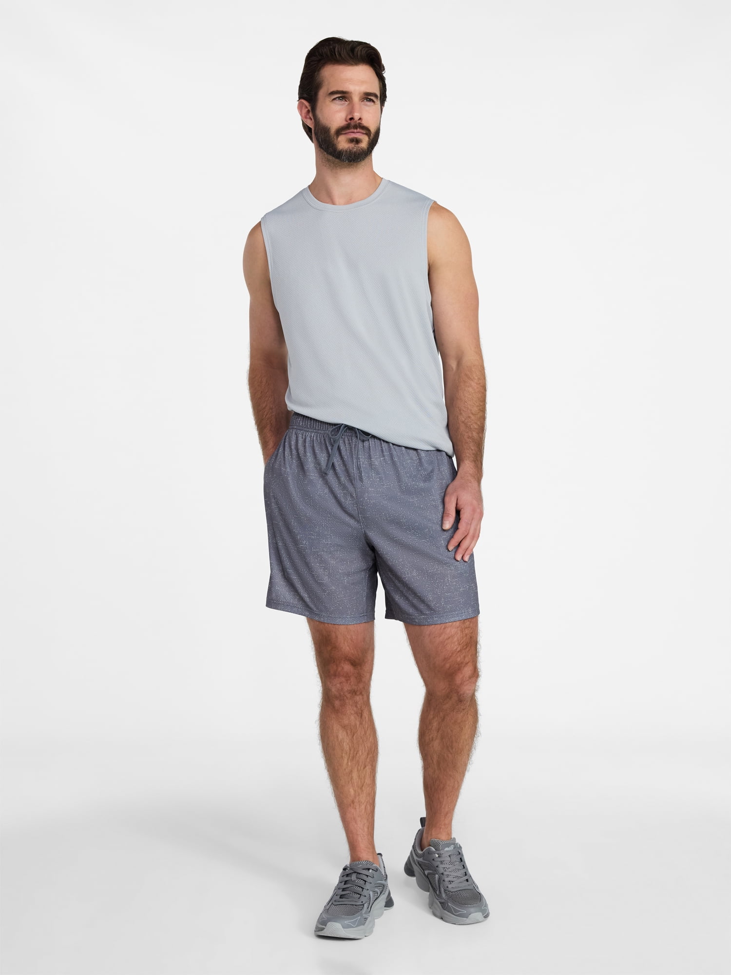 Athletic Works Men's and Big Men's Mesh Shorts, 7" Inseam, Sizes S-5XL