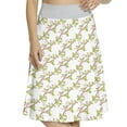 thumbnail image 1 of Women's Flower Cherry Blossom Sakura A-line Printed Skirt Casual Wear, 3XL, Apple Green Pale Pink, by Ambesonne, 1 of 6