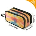 thumbnail image 3 of ALAZA Yellow Tie Dye Pencil Case Bag 3 Compartment Pen Pouch Large Storage Holder Box Organizer, 3 of 8