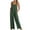 Green, variant on RQYYD Women's Cotton Linen Overalls Casual Loose Sleeveless Adjustable Straps Bib Wide Leg Jumpsuit Summer Solid Pleated Romper with Pockets(Blue,XXL)