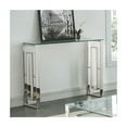 thumbnail image 6 of Contemporary Stainless Steel and Glass ConsoleDesk Silver, 6 of 8