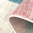 thumbnail image 3 of Ladole Rugs Blue Pink Turquoise Indoor Modern Area Rug Mat Carpet Runner for Living Bed room Entry way Patio Small Medium Large Non Slip Skid Size 3x5. 4x6 5 x 8 7 x 10, 9 by 12 11 feet ft, 3 of 4