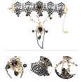 thumbnail image 3 of Halloween Lace Hand Chain Gothic Bangle Adjustable Artificial Crystal Bracelet, 3 of 8