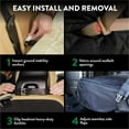 thumbnail image 4 of Plush Paws Products Velvet Convertible Rear Seat Cover | Durable Diamond Stitching | Washable & Waterproof Back Seat Cover | Car, Truck & SUV | Nonslip, Tear Resistant Protection | X-Large Desert Sand, 4 of 6