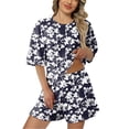 thumbnail image 1 of Icvfdpl Womens Summer Pajamas Ladies Fashion Solid Color Loose Shorts Set Sleepwear S, 1 of 7