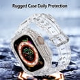 thumbnail image 6 of IC ICLOVER For Apple Watch Ultra 2 /Ultra Band 49mm, iWatch Band Strap with Rugged Bumper Case, Soft Sports Wristband Strap Accessories for iWatch Ultra 49mm - Clear, 6 of 9