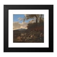 thumbnail image 2 of Jacob van der Does the elder 13x12 Black Modern Framed Museum Art Print Titled - The Flock of Sheep (1661), 2 of 5
