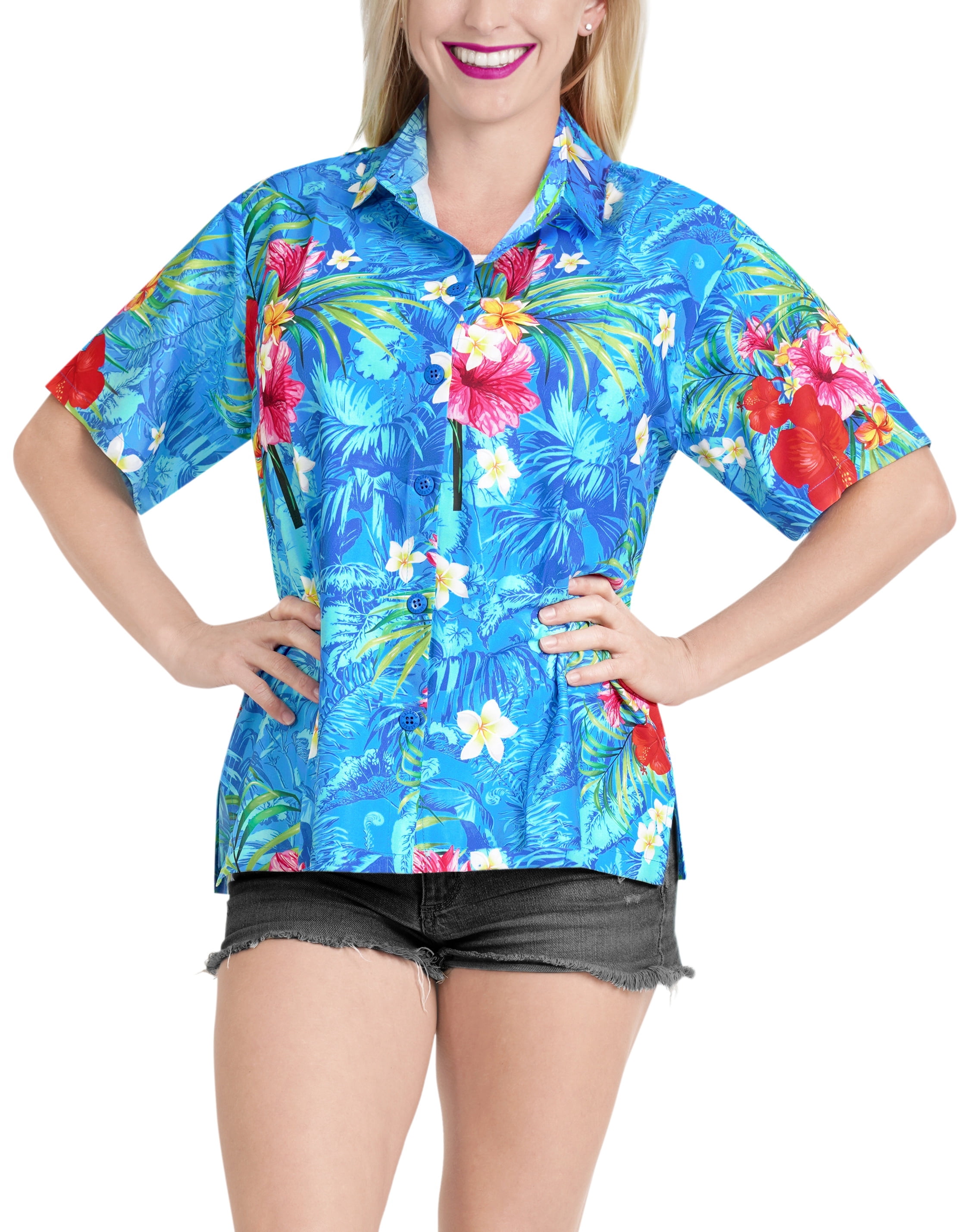 HAPPY BAY Women's Club Hawaiian Shirt 