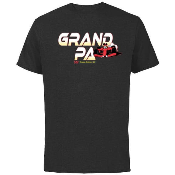 Disney Racing Grandpa Family Trip Race Car Vacation Matching - Short Sleeve Cotton T-Shirt for Adults - Customized-Black