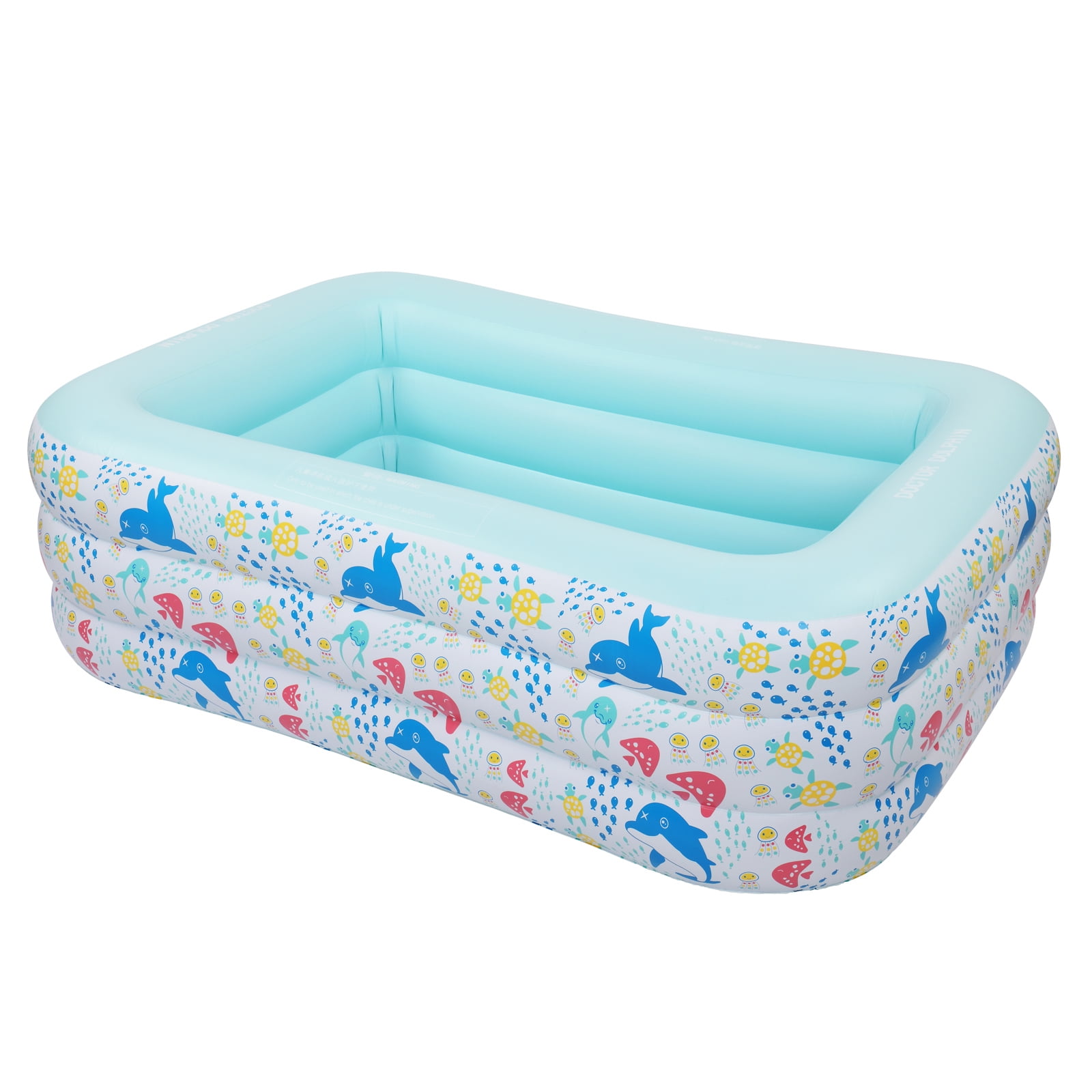 Kepooman 70.8" X 53" X 23.6" Inflatable Swimming Pool, Family Full-Size Kiddie Pools for Ages 3+, Blue Kepooman 70.8" X 53" X 23.6" Inflatable Swimming Pool, Family Full-Size Kiddie Pools for Ages 3+, Blue